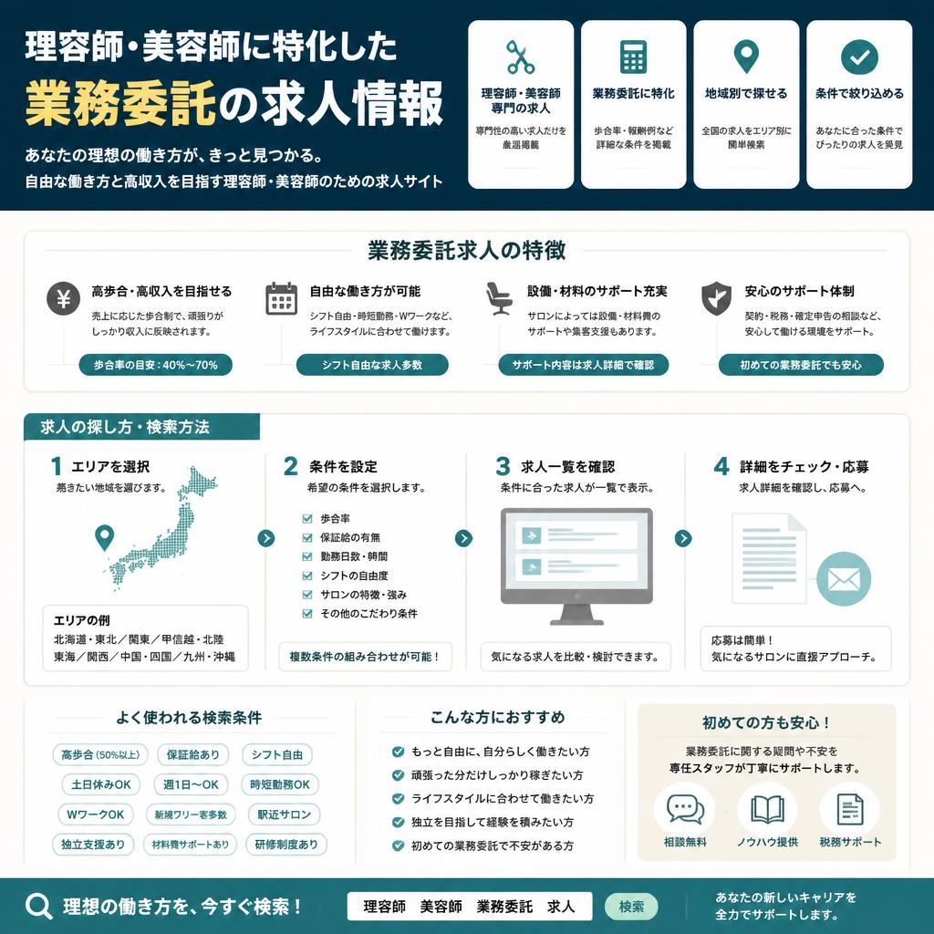 理容師・美容師向けの豊富な求人情報
