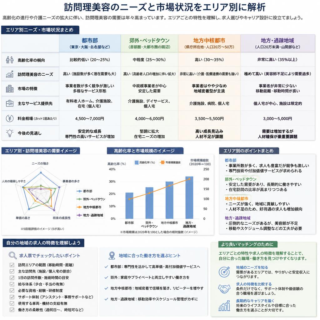 地域ごとの訪問理美容のニーズ