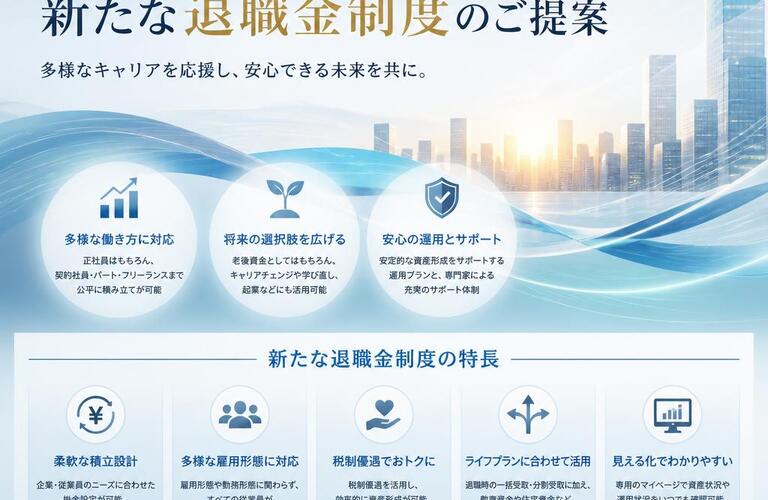 未来の働き方を支える新たな退職金制度のご提案