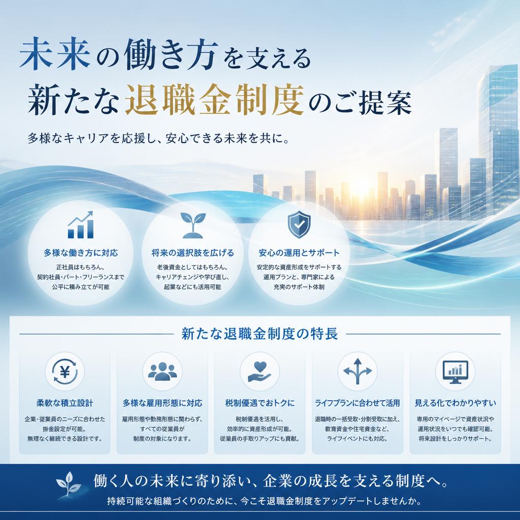 未来の働き方を支える新たな退職金制度のご提案