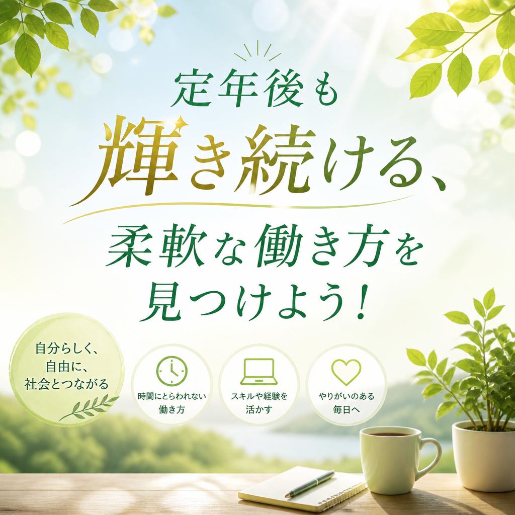 定年後も輝き続ける、柔軟な働き方を見つけよう！