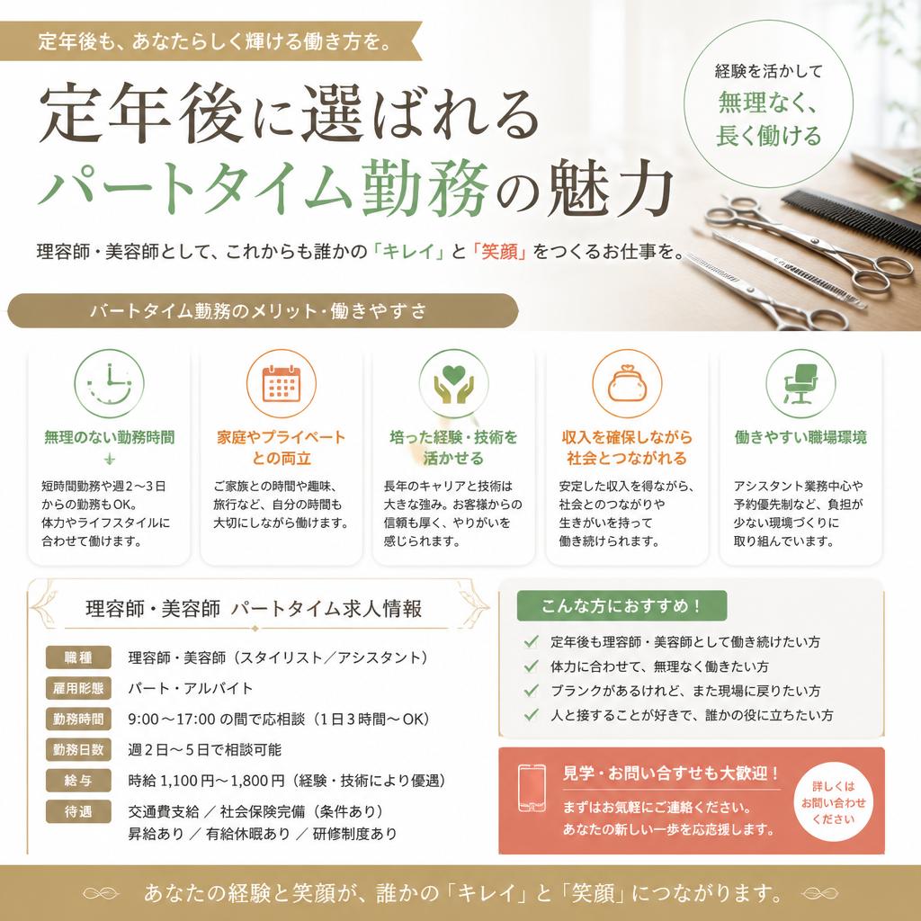 パートタイムでの新しい働き方
