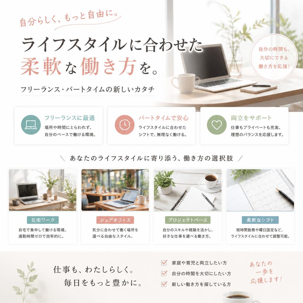 多様な働き方で自由を手に入れる