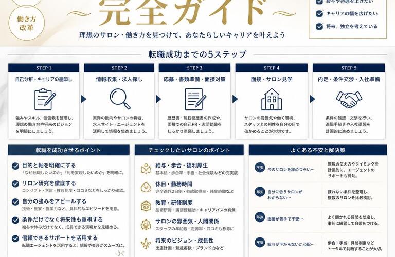 理容師・美容師の転職を成功させるための完全ガイド
