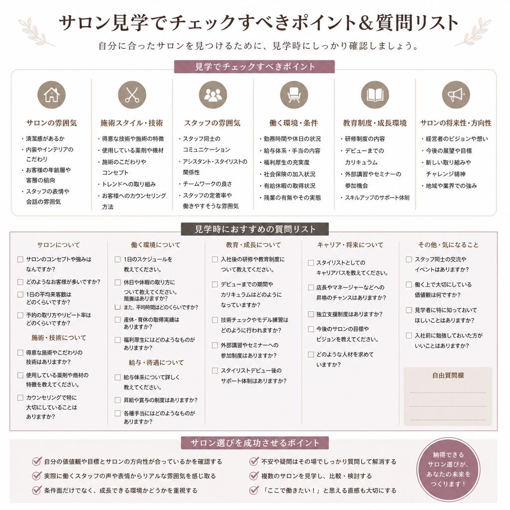 2. 見学時に注目すべきポイント