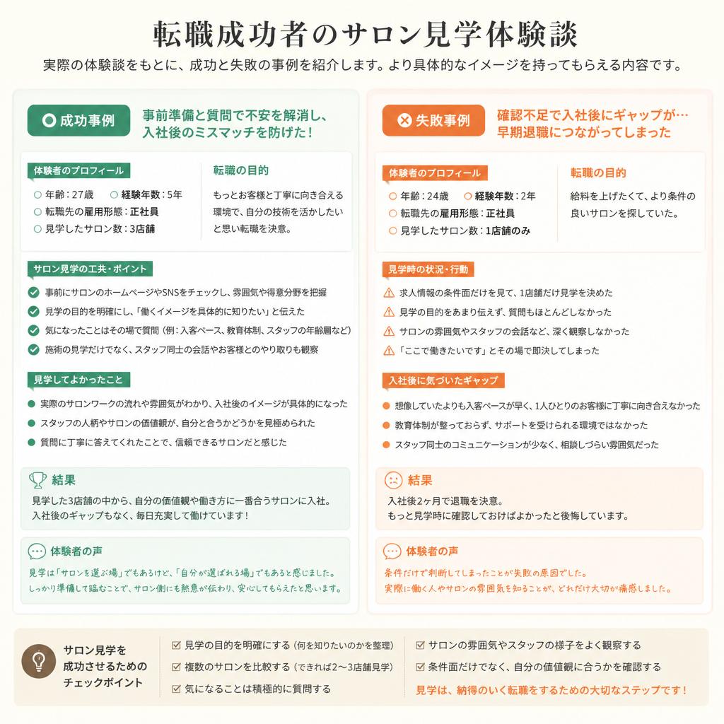 4. 実際のサロン見学体験談
