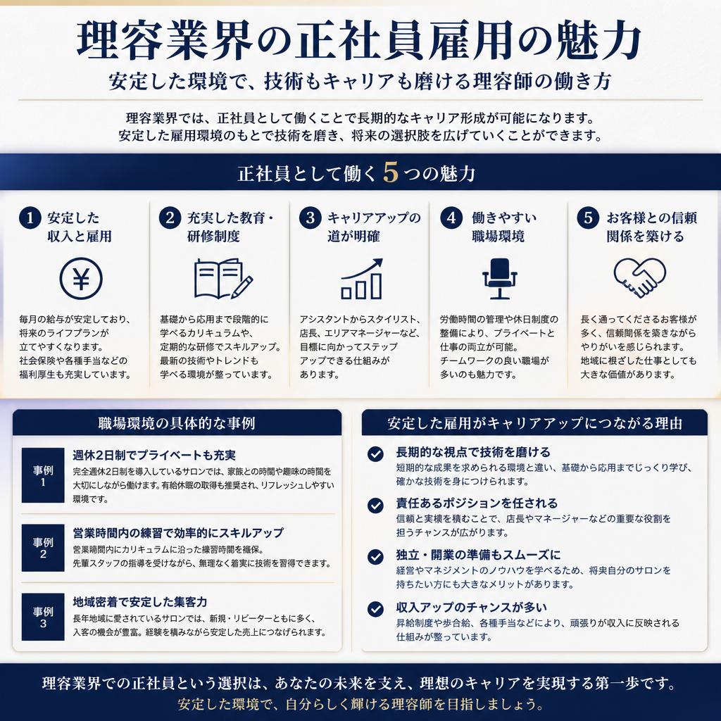 正社員雇用のメリットと職場環境