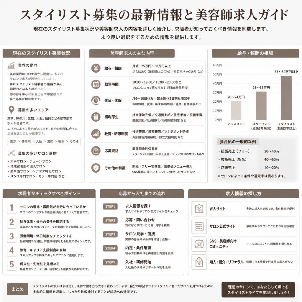 スタイリスト募集と美容師求人の最新情報