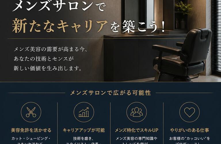 美容免許を活かしたメンズサロンで新たなキャリアを築こう！