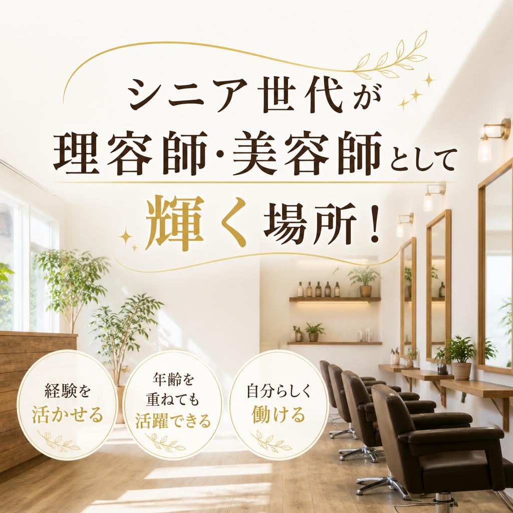 シニア世代が理容師・美容師として輝く場所！